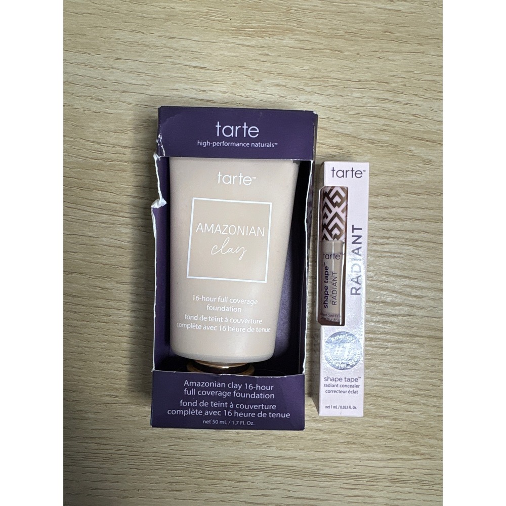 Tarte Amazonian Clay Foundation & Shape Tape Radiant Concealer 12N Fair Neutral